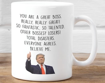 Taza de regalo para jefe, taza de Trump, el mejor regalo para jefes, taza de café divertida, eres un gran jefe