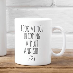 Pilot gift, Gift for pilot, Pilot mug, Flight school graduate, Becoming pilot, Aviation school graduate, Funny pilot mugs, Coffee cup