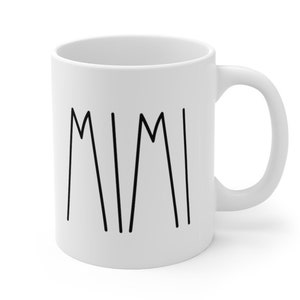 Mimi Mug Gift Rae Dunn Style Coffee Cup, Mimi Gift for Birthday Present for the Best Mimi Ever