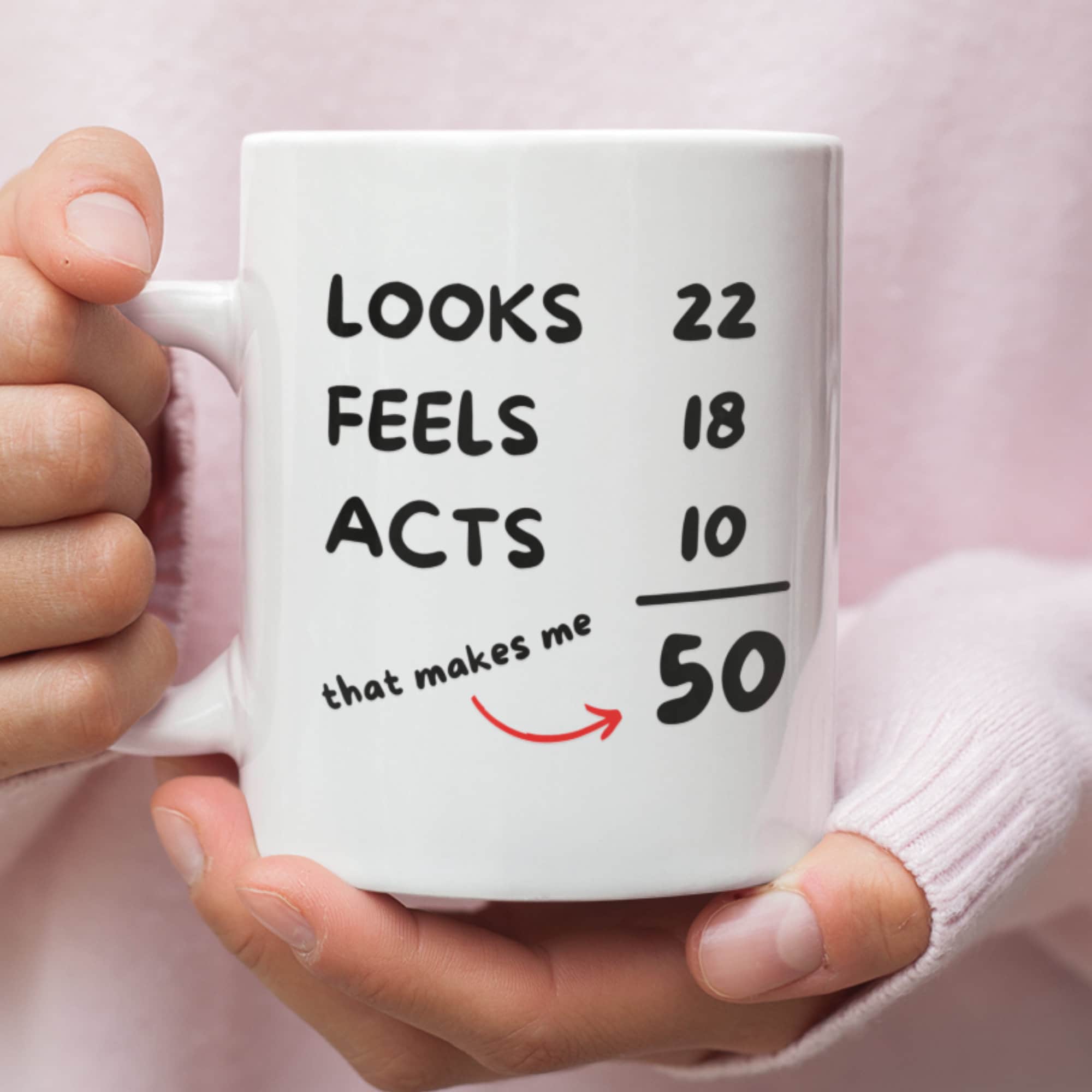 Funny 50th Brthday Mug, '50 sn't Old f You're A Tree' Prnt Funny 50th Brthday Mug, '50 sn't Old f You're A Tree' Prnt