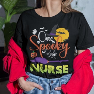 One Spooky Nurse Shirt, Halloween Shirt, Halloween Gifts, Spooky Shirt, Halloween nurse Shirt, Gift for Nurse