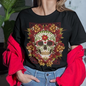 Day Of The Dead T-Shirt, Dia De Los Muertos Shirt, Sugar Skull T-Shirt, Day of the dead, Dia de los muertos, Sugar Skull