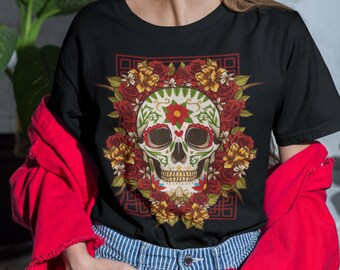 Day Of The Dead T-Shirt, Dia De Los Muertos Shirt, Sugar Skull T-Shirt, Dag van de Doden, Dia de los muertos, Sugar Skull