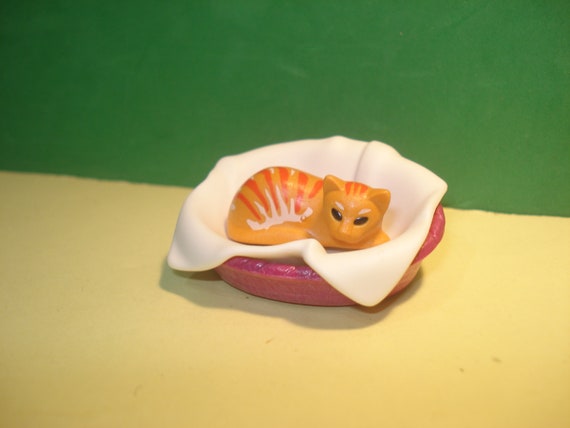 Playmobil Siamese Cat in His Bed New Condition - Etsy