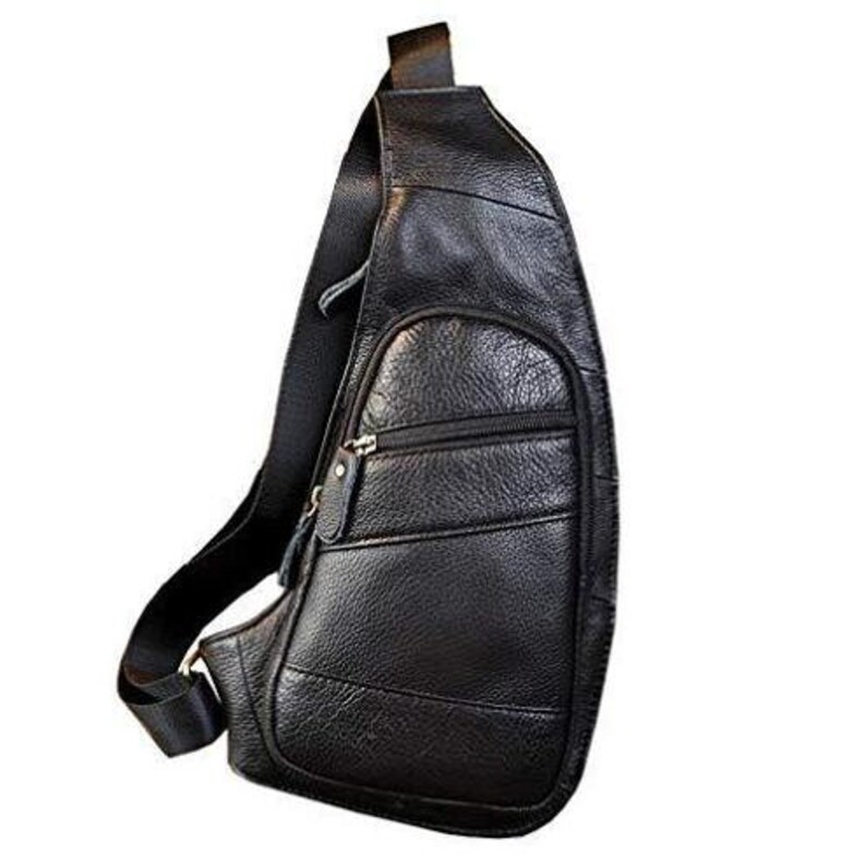 Leather Sling Bag Crossbody Backpack for Men Women Travel | Etsy