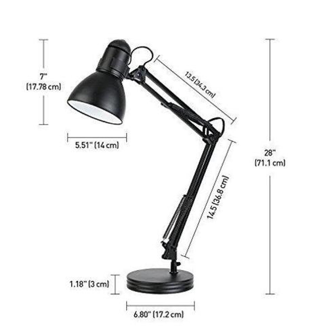 Heavy Base Architect Desk Lamp Black Etsy