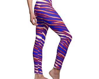 Buffalo Mafia Zubaz Inspired Women's Cut & Sew Casual Leggings Pants