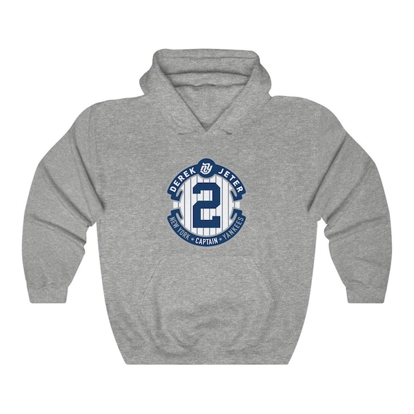 Derek Jeter Yankees Captain Hoodie Unisex Heavy Blend Hooded Sweatshirt