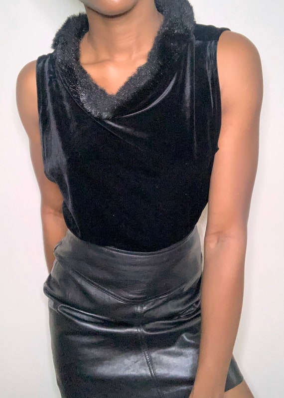 Vintage faux fur collar Gem