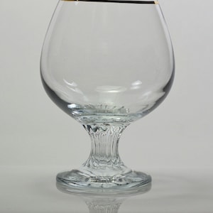 Gold Rimmed Brandy Snifters (set of 5) - Wedding Gift - Birthday - Anniversary -  Gift Cognac - Snifter