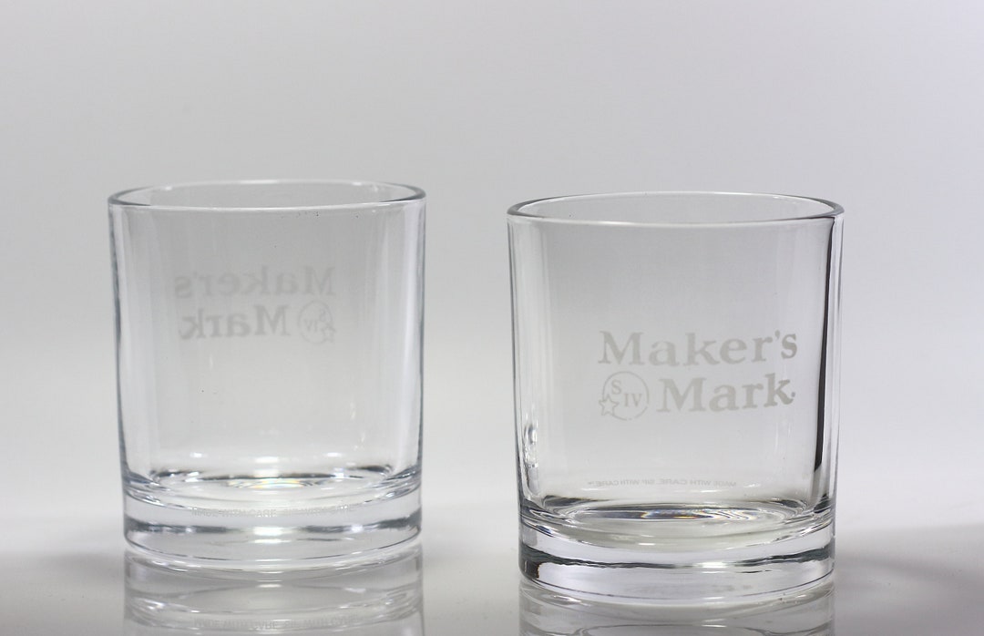 Pair of Maker's Mark Glass Glasses Etsy