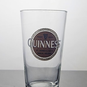 Rare Guinness Trade Mark St James Gate Dublin Ireland Glass - Beer Glass - Pilsner Glass - Stout Glass