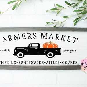 Farmers Market Pumpkin svg | Truck svg | Fall svg | Pumpkin Patch svg | Autumn svg | Fall Truck svg | Digital Cut File - SVG PNG DXF eps