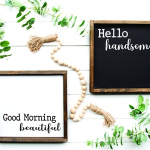 Buenos días Hermoso svg / Hola Guapo svg / Amor svg / Parejas svg / Cita svg / Archivo de corte digital - SVG PNG DXF eps