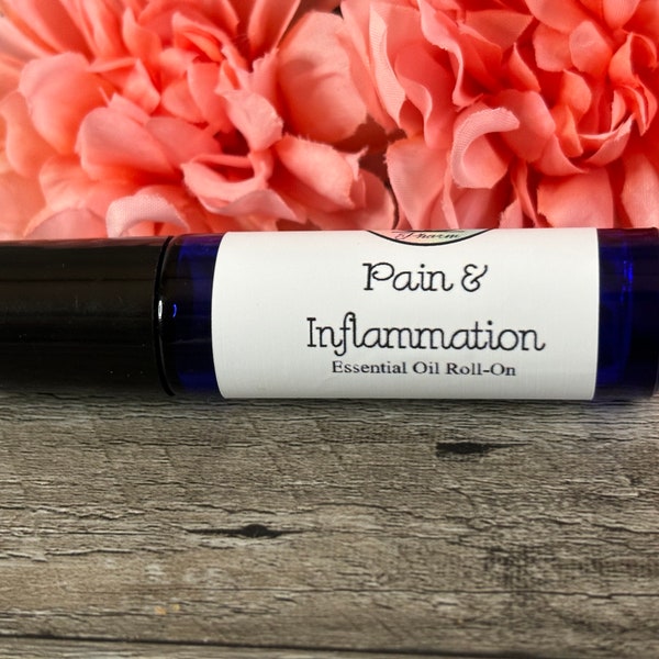 PAIN AND INFLAMMATION Essential Oil Roll-On | Natural Pain Relief |  Joint Pain | Muscle Aches | Arthritic Relief | Therapeutic Grade Oils