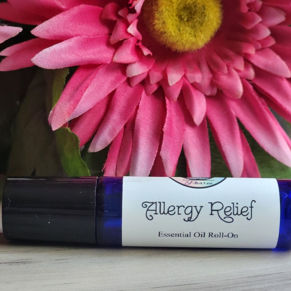 ALLERGY RELIEF Essential Oil Roll-On | Hay Fever | Sinus Support| Sneezing Relief | Stuffy Nose | Runny Nose | Sinus Headache | Seasonal