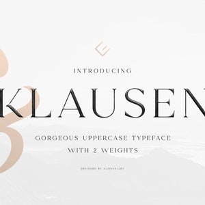 Klausen, Serif Font, Serif Typeface, Digital Font, Wedding Font, Logo Font, Branding Font, Elegant Font, Stylish Font, Cricut Font
