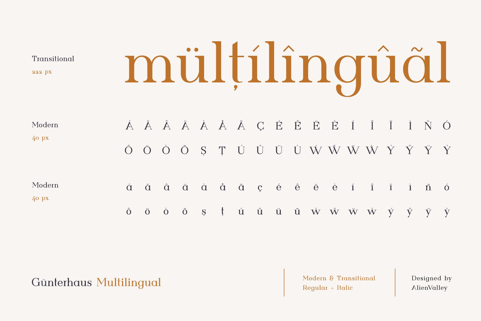 Gunterhaus, Serif Font, Modern Font, Transitional Font, Stylish Font ...