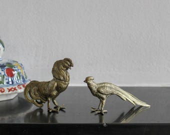Silver Plated Pheasant and Rooster