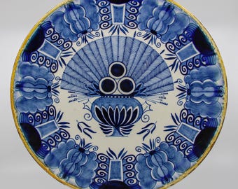 Antiek Delfts Pauwenbord (Knollenbord)