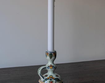 Delfts Blauwe Polychrome Kandelaar (Royal Delft – Porceleyne Fles)
