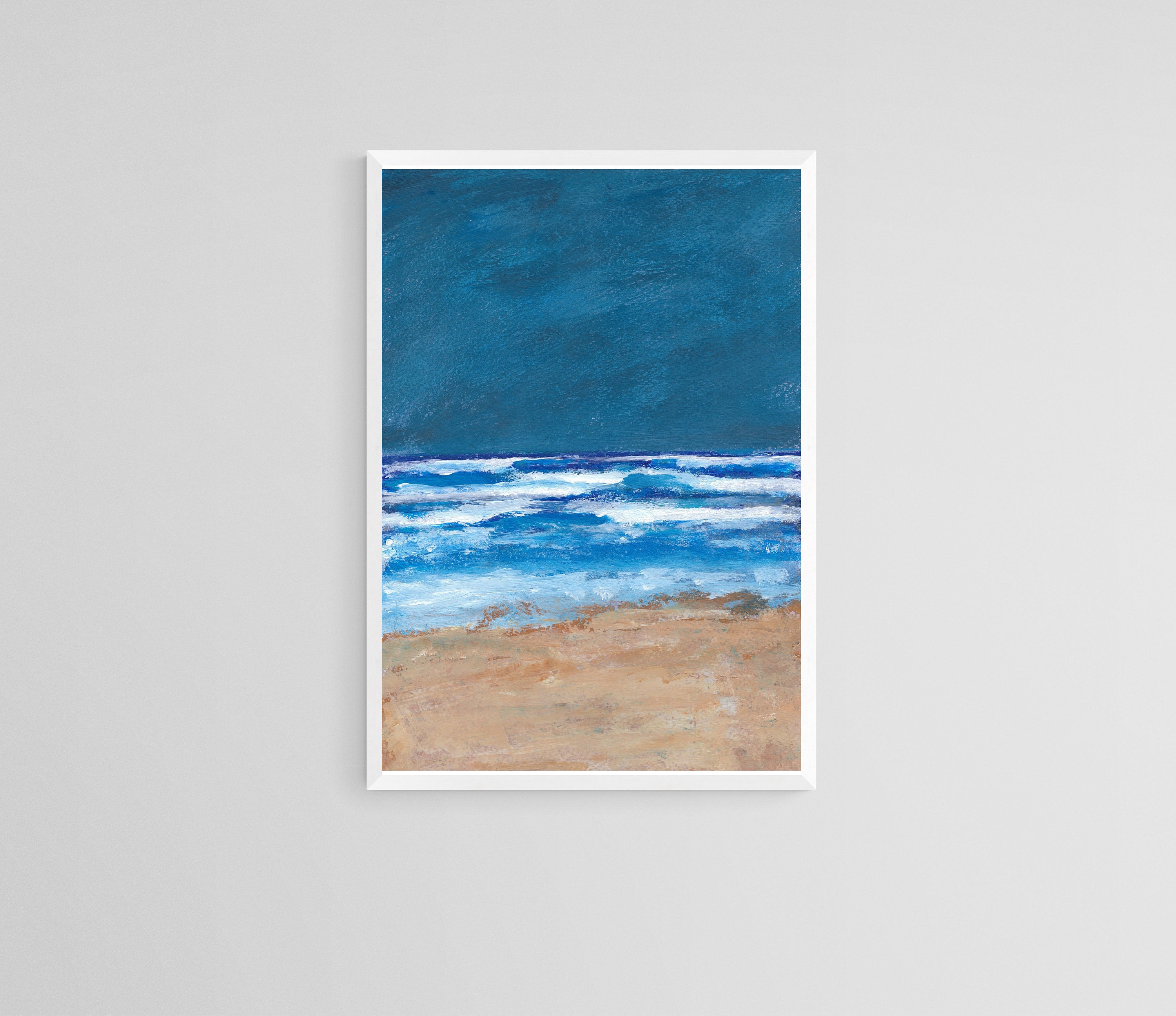 Original art print coastal print beach art cornwall wall Etsy