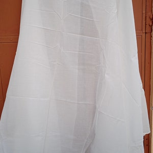 cotton voile off white and white Sarong, pareo scarf, wrap, beach body wrap, skirt fabric, quilt fabric, baby quilting 78"X44" 200cmX112cm