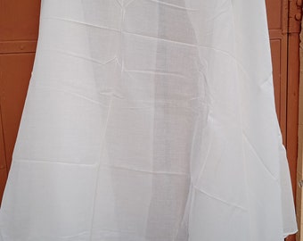 cotton voile off white and white Sarong, pareo scarf, wrap, beach body wrap, skirt fabric, quilt fabric, baby quilting 78"X44" 200cmX112cm