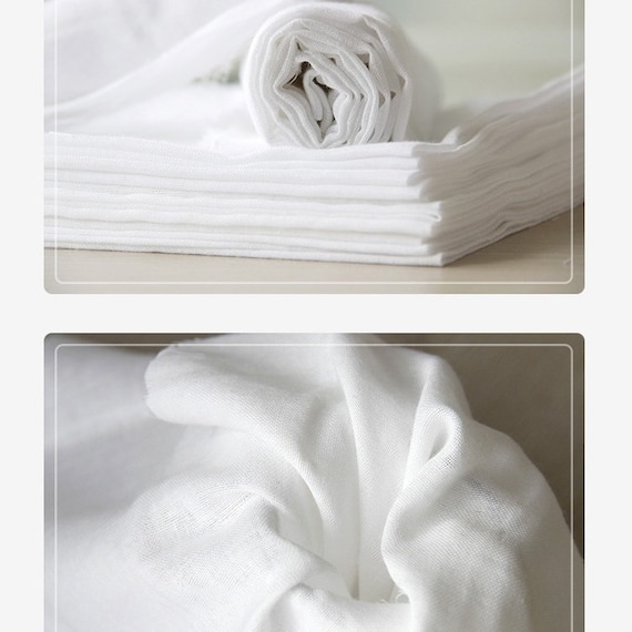 100% Natural Raw Cotton Fabric by the Yard or Meter, 