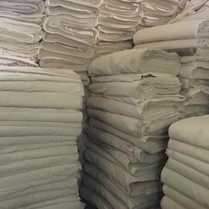 100% natural raw cotton fabric by the yard or meter,