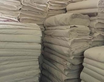 100% natural raw cotton fabric by the yard or meter,