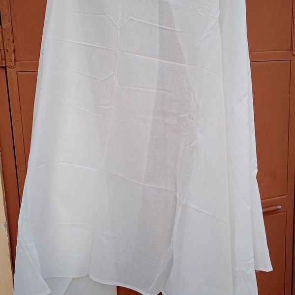 Organic cotton white and off white Scarf and Sarong, Available in All sizes, this is not bleached fabric this is pure organic fabric.