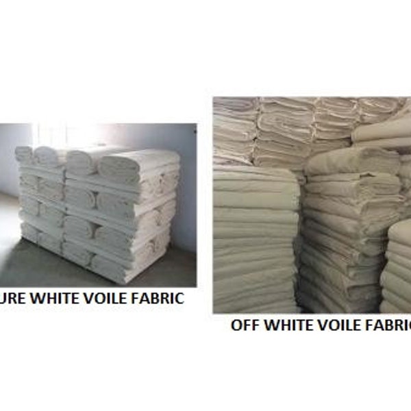 Indian cotton solid white fabric, semi sheer Raw cotton fabric, fabric by the yard, 100% pure cotton fabric, ready for dyeing fabric, Fabric