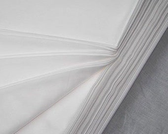 100% Baumwolle Voile reinweiß Stoff Meterware oder Schüttware für Kleider, Gardinen, Sarongs, Schal, Babydecke, Dupatta