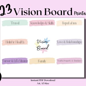 Manifestation Vision Board Template Vision and Goal Journal - Etsy