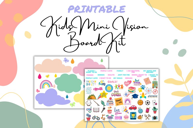 Kids Mini Vision Board Starter Kit, Goal Board, Dream Board, Mini Kit ...