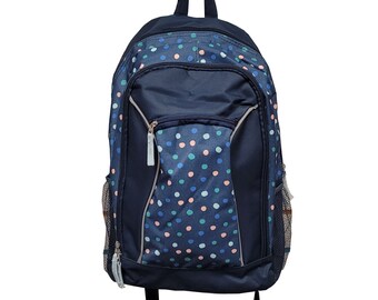 Blue Polka dot Backpack