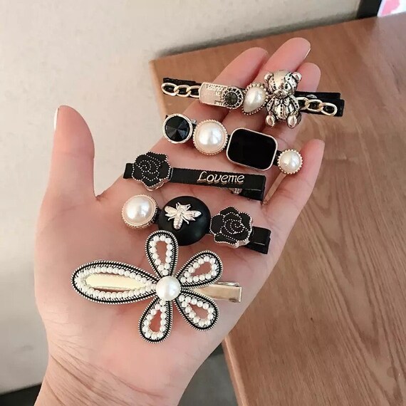Elegant Pearls Hair Clips Set Geometric Crystal Women Luxury - Etsy Elegant Pearls Hair Clips Set Geometric Crystal Women Luxury - Etsy
