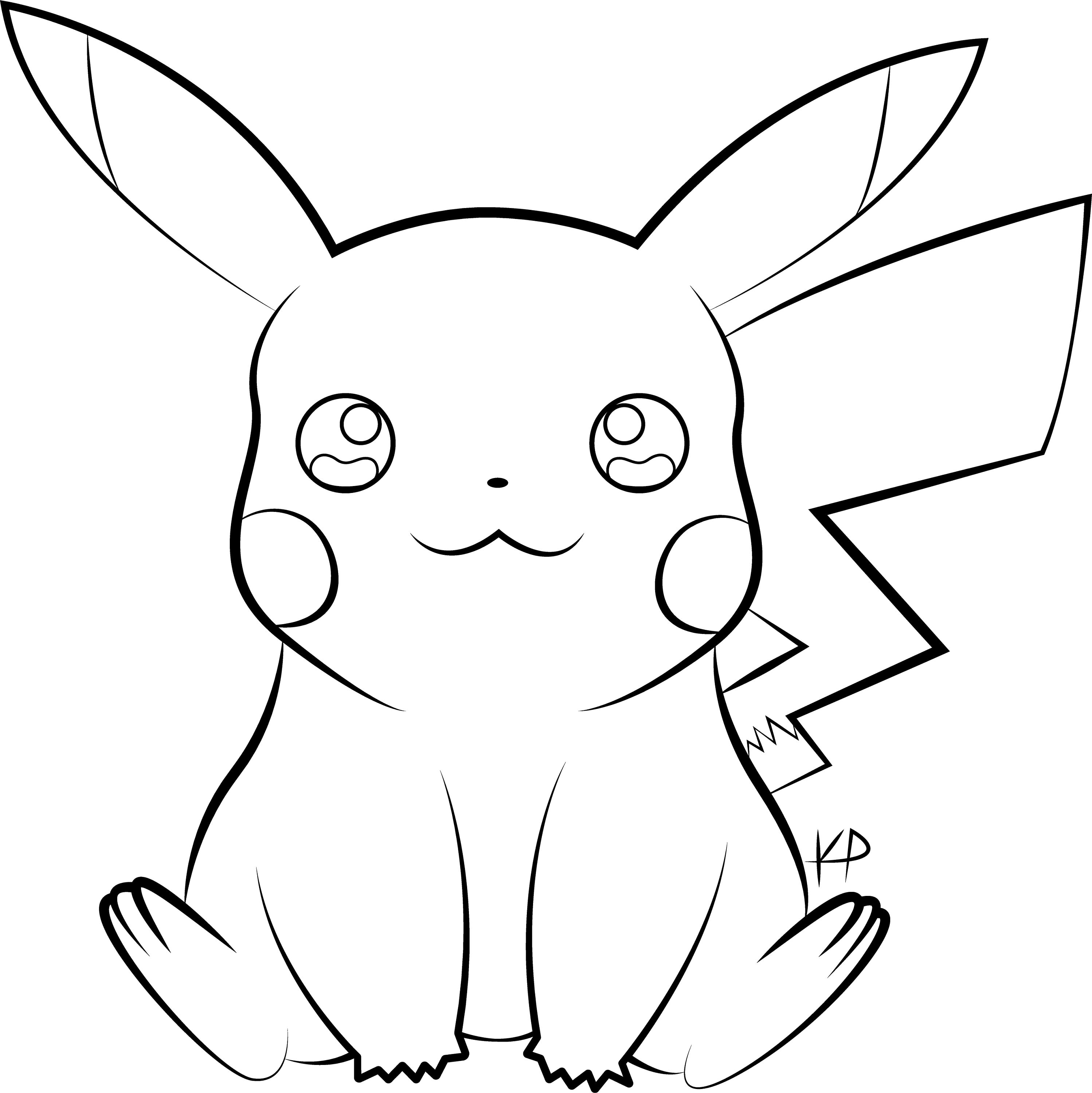 Pikachu Coloring Page Etsy