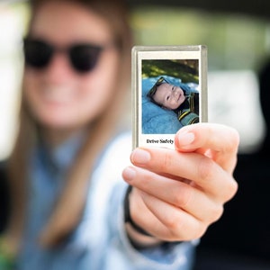 Photo Car Visor Clip, Custom Sun Visor Clip, Personalized Photo Car Decoration, Polaroid Photo for Car, Couples Gift, Wallet Photo Holder