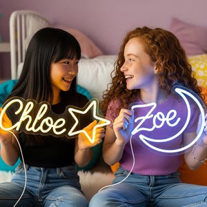 Custom neon name sign for bedroom, teen girl gifts christmas, Neon nursery sign for baby Personalized Gifts for Kids, Name sign light, Kids
