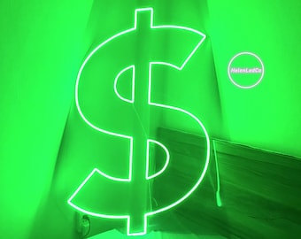 Dollar Sign LED Neon Light, Business Office Decor