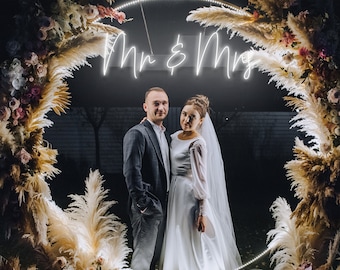 Custom Mr & Mrs LED Neon Wedding Sign, Personalized Gift