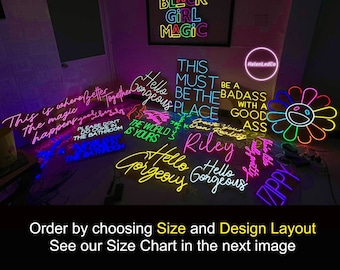 This is where to make good quality custom neon signs, Order your neon sign now, custom gift, ombre home decor, unique decor