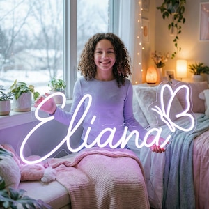Aangepaste neonnaambord cadeaus tienermeisje, slaapkamerdecor voor tieners, oplichtende borden, kerstcadeau meisje