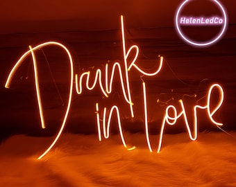 Custom Neon Wedding Sign, Drunk In Love, Wedding Decor