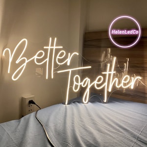 Better together customized neon wedding gift, neon sign anniversary gifts, personalised gift, personalized wedding, wedding decorations