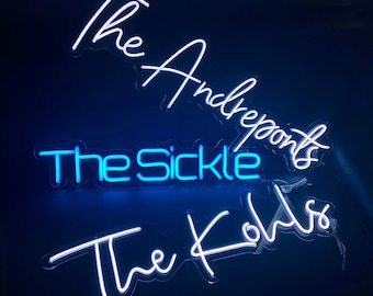 Custom Wedding Neon Sign, Personalized Backdrop