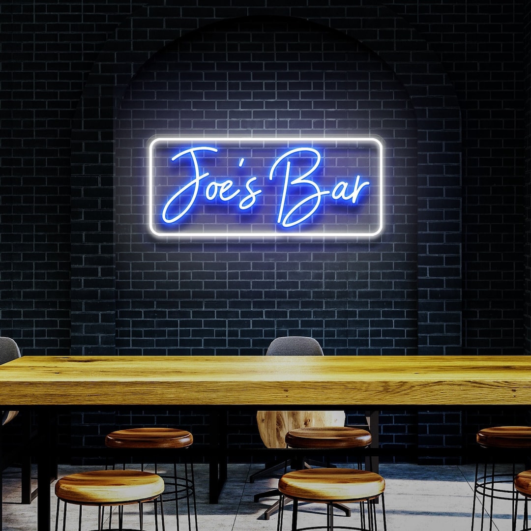 Neon Bar Sign, Personalized Your Name Custom Home Bar Neon Signs, Bar Sign, Neon Sign Custom