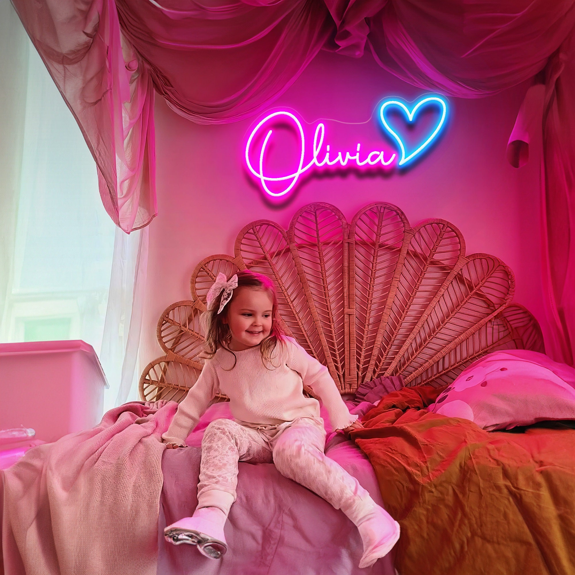 ネオン管girls NEON SIGN 省エネインテリア 10*9インチ